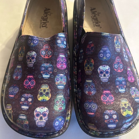 Alegria Multicolor Skull Mules - Picture 1 of 4